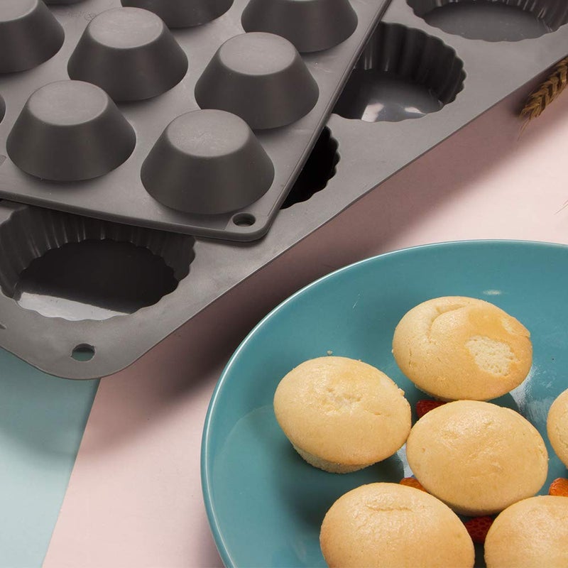 Webake Mini Muffin Cupcake Pan Silicone Mini Tart Pan Quiche Mold for Peanut Butter Cup Egg Bites Fat Bomb Cake Baking - Image 5